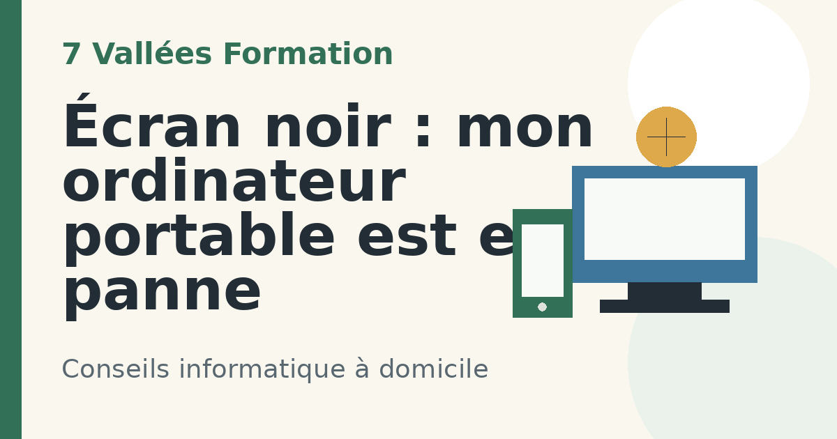 Illustration de l'article : Écran noir : mon ordinateur portable est en panne ?